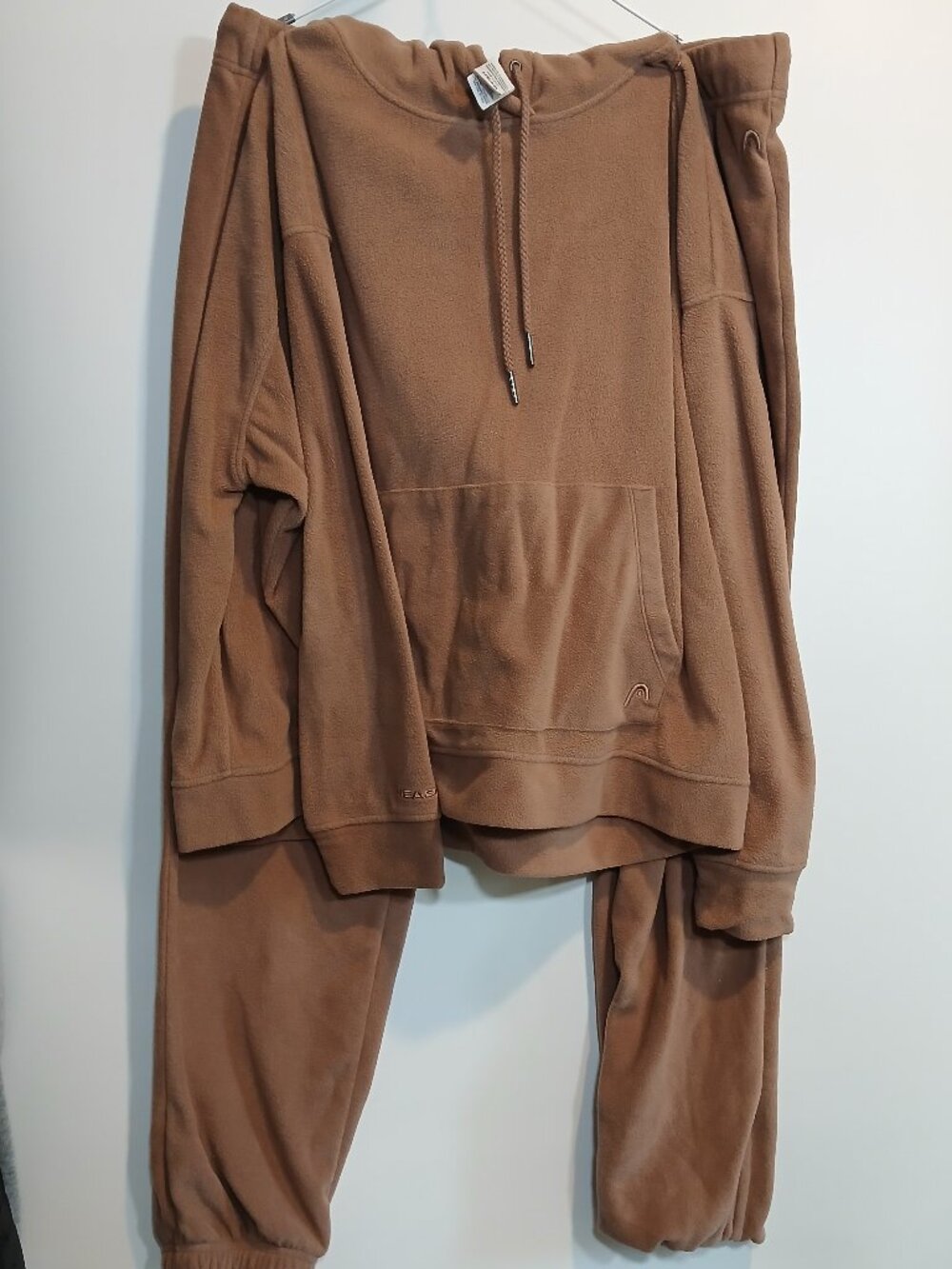 Head Mauve Fleece 2 Piece Lounge Set Hoodie Sweatpants Matching Tracksuit XL